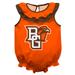 Girls Infant Orange Bowling Green St. Falcons Sleeveless Ruffle Bodysuit