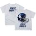 Toddler White Rice Owls Team Logo Dripping Helmet T-Shirt