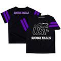 Toddler Black University of Sioux Falls Cougars Team Logo Stripes T-Shirt