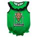 Girls Infant Kelly Green Marshall Thundering Herd Sleeveless Ruffle Bodysuit