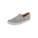 Extra Wide Width Men's Canvas Slip-On Shoes by KingSize in Grey (Size 12 EW) Loafers Shoes