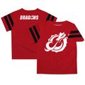 Youth Red Minnesota State Moorhead Dragons Team Logo Stripes T-Shirt