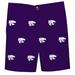 Youth Purple Kansas State Wildcats Team Logo Structured Shorts