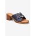 Extra Wide Width Women's Chi-Italy Sandals by Bella Vita in Navy Leather (Size 9 WW)