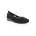 Wide Width Women's Yen Flat by Propet in Black (Size 7 1/2 W)