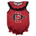 Girls Infant Cardinal San Diego State Aztecs Sleeveless Ruffle Bodysuit