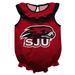 Girls Infant Crimson Saint Joseph's Hawks Sleeveless Ruffle Bodysuit