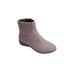 Plus Size Women's The Zenni Bootie by Comfortview in Grey (Size 8 1/2 M)