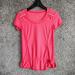 Athleta Tops | Athleta Wick It Run Tunic Shirt Womens Xs Pink Stretch Short Sleeve Workout | Color: Pink | Size: Xs