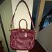 Coach Bags | Coach Madison Sophia Gathered Leather Bag Burgundy Gently Used | Color: Gray/Red | Size: Os