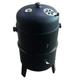 BillyOh Charcoal BBQ Grill Smoker 3 in 1 Barbecue Steel Barrel Arizona Portable BBQ with 3 Layer Chamber and Temperature Gauge Outdoor Garden Camping, Black