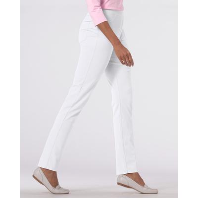 Appleseeds Women's Classic Knit Denim Slim Jeans - White - L - Misses