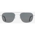 AO Checkmate Sunglasses - Men's Silver Frame True Color Gray AOLite Nylon Lenses 56-21-145 CHE356STSMGYN