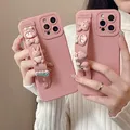 Étui de téléphone avec bracelet girly rose bonbon housse pour Samsung Galaxy Note 9 10 Lite 20 S20