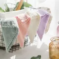 Petite serviette de toilette carrée pour enfants gant de toilette pour le visage velours doux