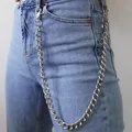 Chaîne en métal pour pantalons Rock 5 tailles longue chaîne de taille porte-clés pantalon