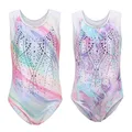 Gymnastics Leotards for Girls Dance Wear Sparkly One-Piece Kids Ballet Sleeveless BodySuit