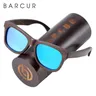 BARCUR – lunettes De soleil en bois naturel pour hommes verres polarisés
