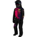 FXR Helium 2023 Youth One Piece Snowmobile Suit, black-pink, Size 16