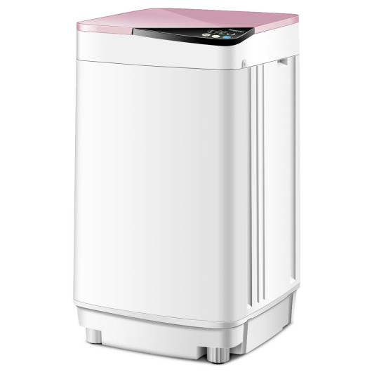 Costway Full-automatic Washing Machine 7.7 lbs Washer / Spinner Germicidal-Pink