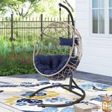 Egg Chair Hanging Swing Chair with Cushion and Stand
