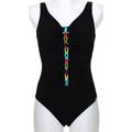 SUNFLAIR Damen Badeanzug, Größe 50C in schwarz/multicolor