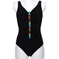 SUNFLAIR Damen Badeanzug, Größe 46D in schwarz/multicolor