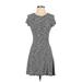 Topshop Casual Dress - Mini: Black Marled Dresses - Women's Size 2