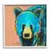 Stupell Industries Brilliant Blue Bear Gazing Street Style Graffiti Splatter Painting White Framed Art Print Wall Art Design by Karrie Evenson