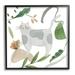 Stupell Industries Cottage Herbs Cat Arrangement Graphic Art Black Framed Art Print Wall Art Design by Melissa Wang