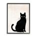 Stupell Industries Halloween Black Cat Silhouette Graphic Art Black Framed Art Print Wall Art Design by Jo Taylor
