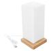 NUOLUX Lamp Lamps Desk Table Light Small Bedroom White Nightstand Square Glass Night Led Minimalist Modern Decoration Home