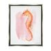 Stupell Industries Gentle Orange Seahorse Speckled Pink Watercolor Detail Painting Luster Gray Floating Framed Canvas Print Wall Art Design by Diane Neukirch