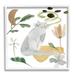 Stupell Industries Floral Happy Cat Botanicals Graphic Art White Framed Art Print Wall Art Design by Melissa Wang