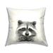Stupell Industries Raccoon Portrait Soft Grey Illustration Country Beige 18 x 7 x 18 Decorative Pillows