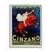 Stupell Industries Cinzano Vermouth Vintage Ad Graphic Art Gray Framed Art Print Wall Art Design by Marcus Jules