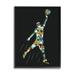 Stupell Industries Patterned Basketball Player Ball Graphic Art Black Framed Art Print Wall Art Design by Arrolynn Weiderhold