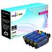 Remanufactured ReInkMe T202XL Black & 3-Color Ink Cartridge Set for Epson WF-2860