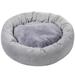Extra Amazingly Luxury Soft Fluffy Comfort Pet Dog Cat Rabbit Bed Comforable Warm Pet Cushion Small Animal Bed For Small Medium Animals Round S Gray