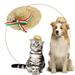 Pet Striped Woven Belt Hat Pet Woven Straw Hat Pet Outfit For Dogs And Cats For Parties And Photo