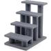 Pet Stairs for Cats and Dogs 4-Step Carpeted Ladder Ramp Climber Scratching Post Multi-Step Dog Stairs for High Beds Couch