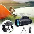 AURIGATE Powerful 40x60 Monocular Telescopes for Adults HD Waterproof BAK4 Prism FMC Monocular with Universal Smartphone Adapter & Tripod Portable Monoculars for Bird Watching Hunting Hiking