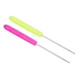 Uxcell Badminton Tennis Racket Racquet Stringing Awl String Straight Guiding Tool Rose Red Yellow 2Pack