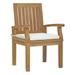 Modern Contemporary Urban Design Outdoor Patio Balcony Dining Chair White Wood