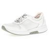 Keilsneaker GABOR ROLLINGSOFT, Damen, Gr. 38, weiß, Textil, Kalbsleder, unifarben, sportlich, Schuhe Sneaker, mit Label an der Ferse, Freizeitschuh, Halbschuh, Schnürschuh