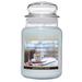 A Cheerful Candle LLC Morning Rain Cheerful 16-Ounce Jar Candle Paraffin, Bamboo in Blue | 7 H x 4 W x 4 D in | Wayfair CC188