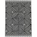 White;black Rectangle 8' x 10' Kitchen Mat - KAVKA DESIGNS Hamlin Charcoal Kitchen Mat 96.0 x 120.0 x 0.08 in black/brown/whiteSynthetics | Wayfair