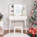 George Oliver Esley Vanity Wood in White | 51.18 H x 31.5 W x 15.75 D in | Wayfair 2848ACA9FFF341EAAEED128D315E20F4