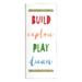 Stupell Industries Build Explore Play Dream Wall Plaque Art By Jennifer Mcculley in Green/Orange/Red | 17 H x 7 W x 0.5 D in | Wayfair