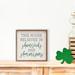 Trinx This House Believes In Shamrocks White Wood in Brown/White | 16 H x 16 W x 1.5 D in | Wayfair 5466FA75B41D48E89B0F677AD032005B